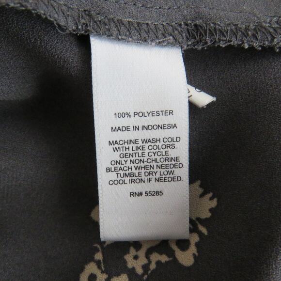 Express Purple Floral And Pokla Dot Shirt Boho Blouse Large - Picture 6 of 7